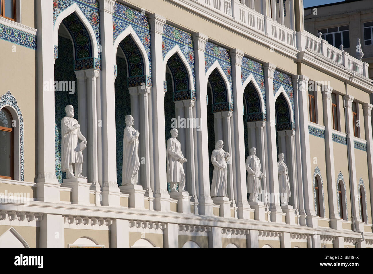 Statues of Azeri writers in Baku Azerbaijan. Stock Photo