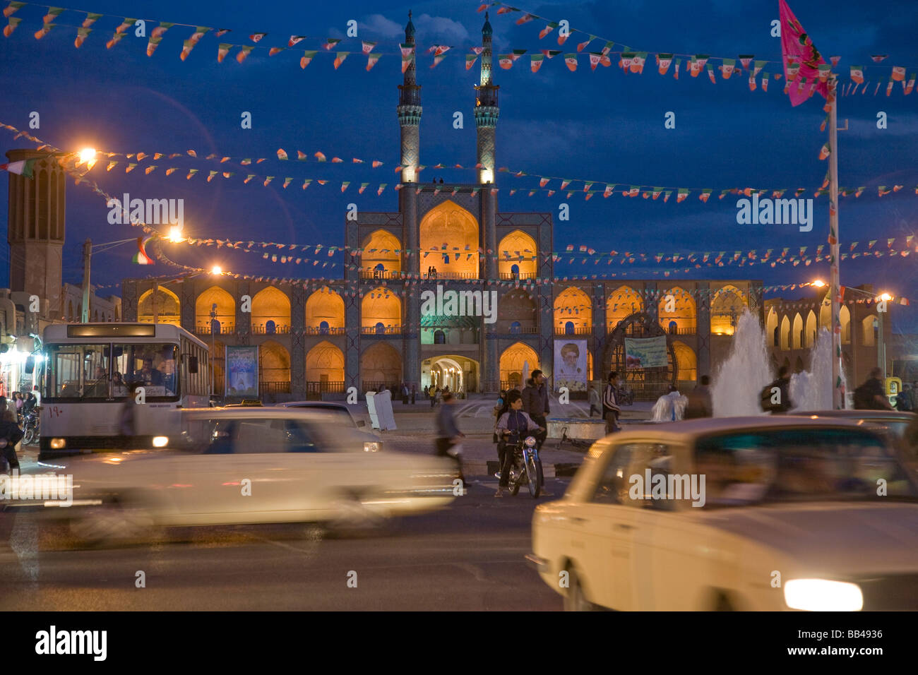 Behesti square in Yazd, Iran. Stock Photo