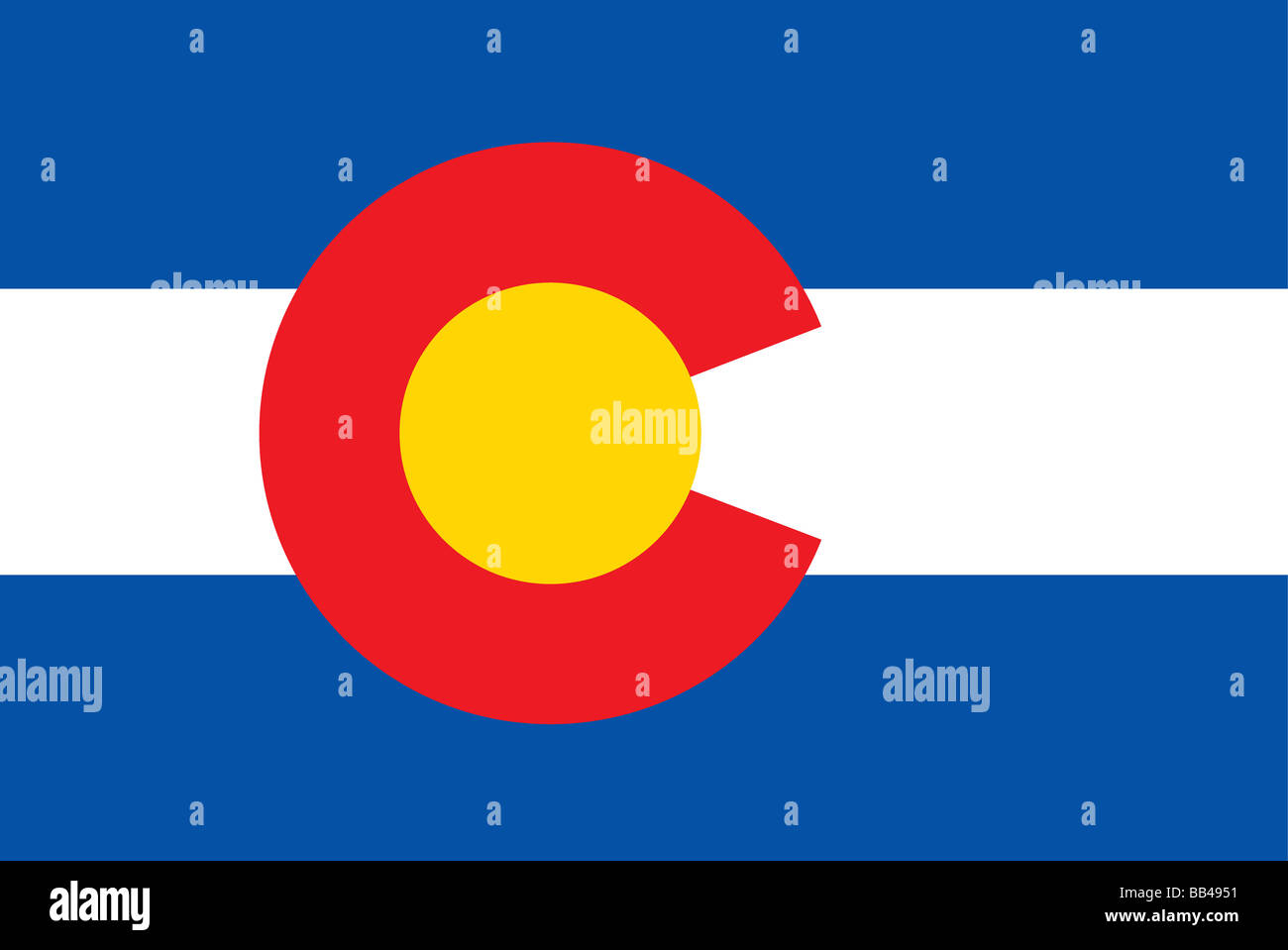 Colorado state flag Stock Photo