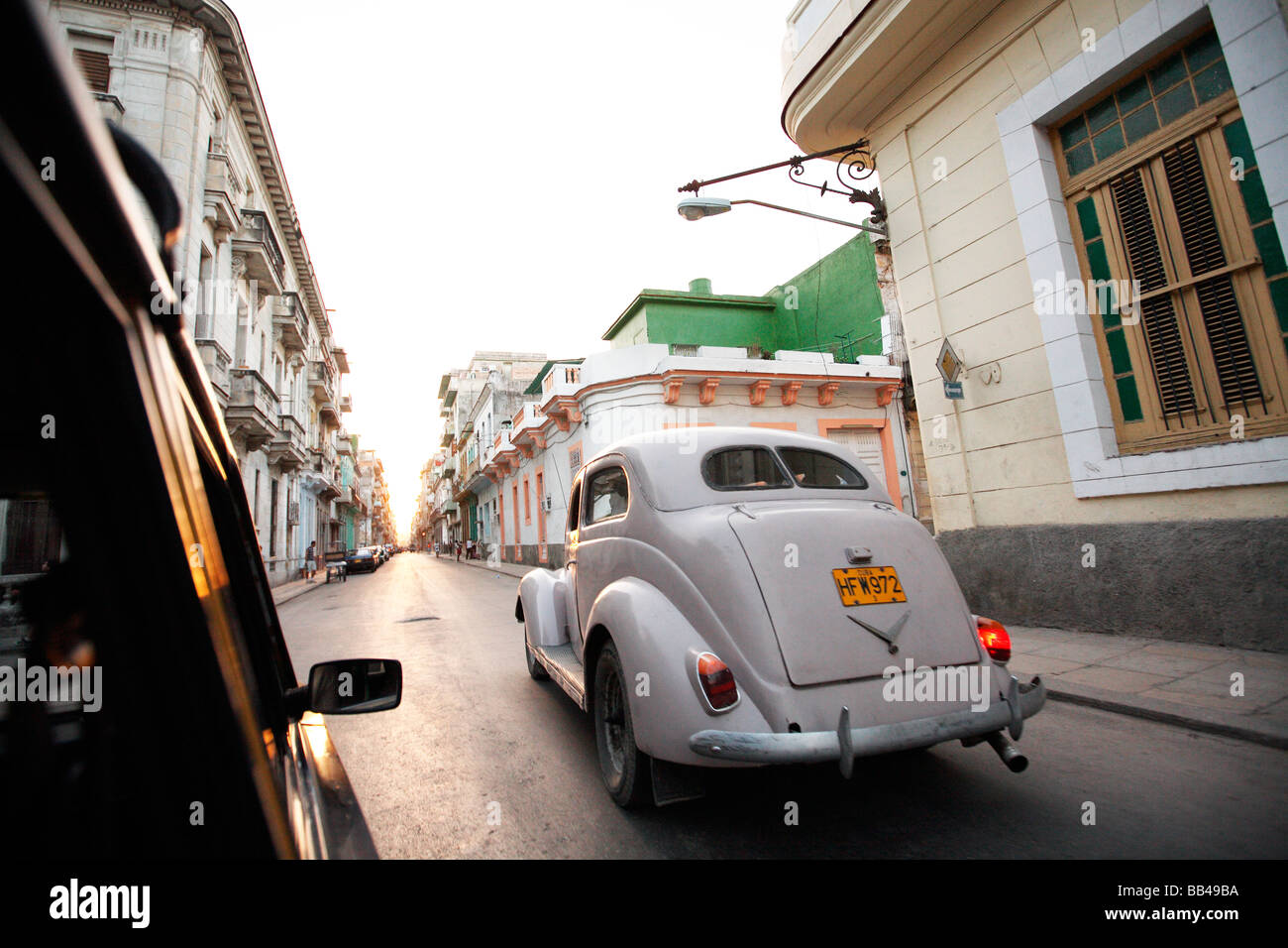 An antique car in Havana, Cuba Stock Photo