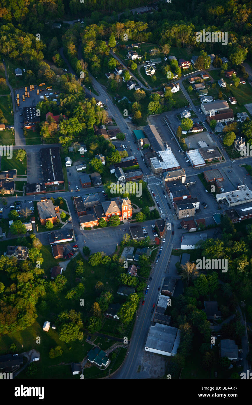 Aerial view of downtown Fayetteville WV Stock Photo
