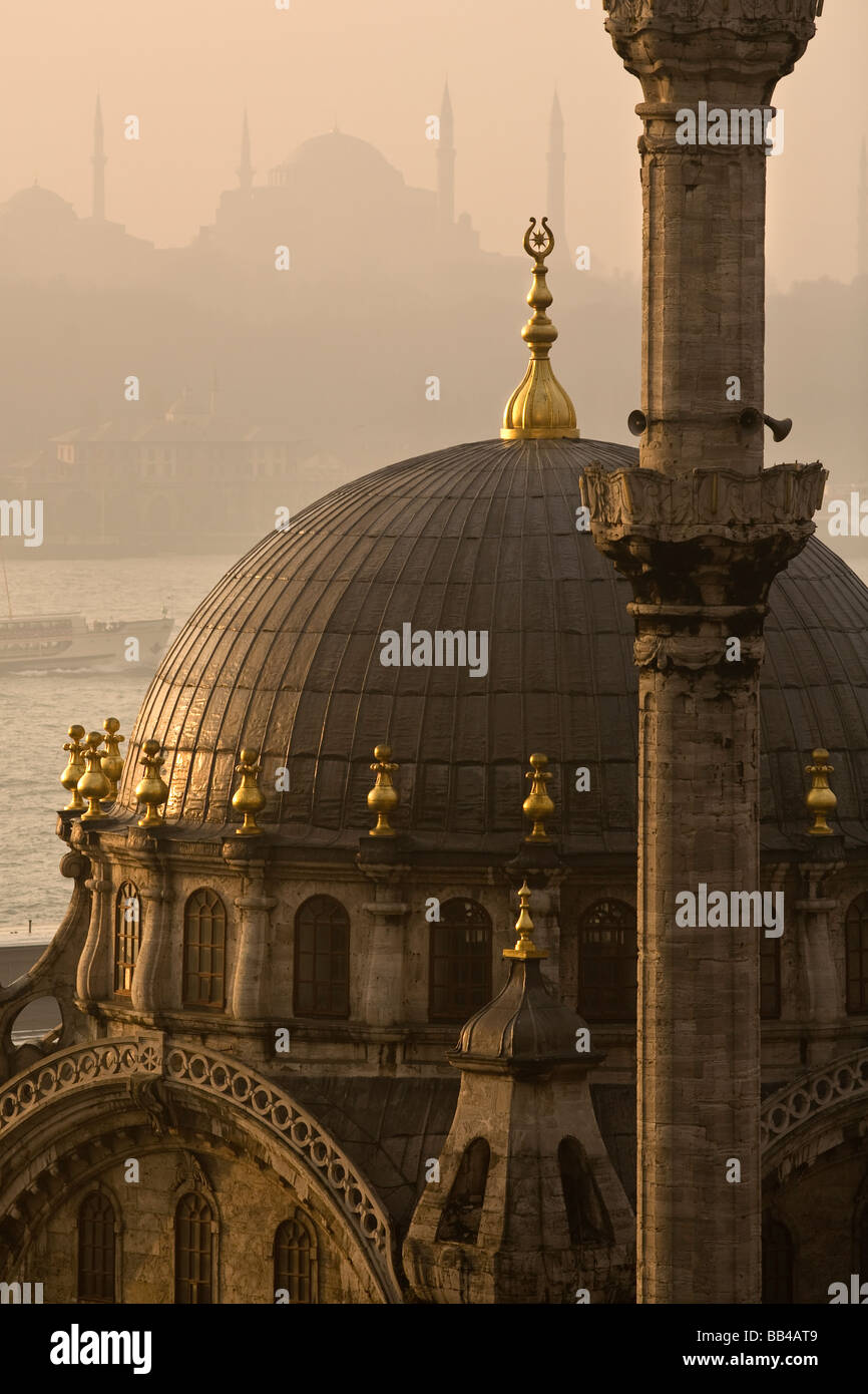 Sunrise over the Golden Horn in Istanbul, Turkey. Stock Photo