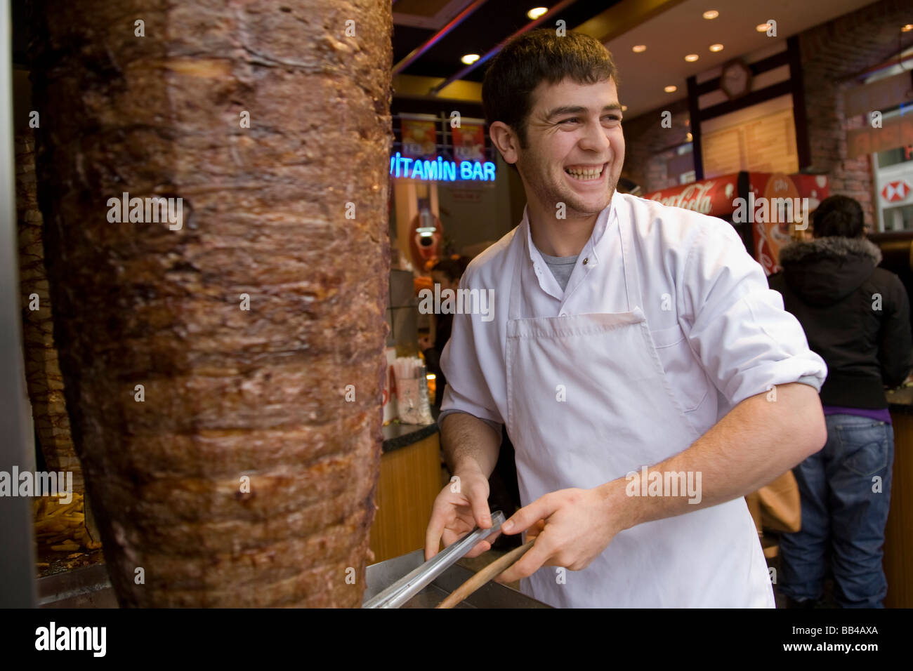 Kebab chef in Istanbul, Turkey Stock Photo Alamy