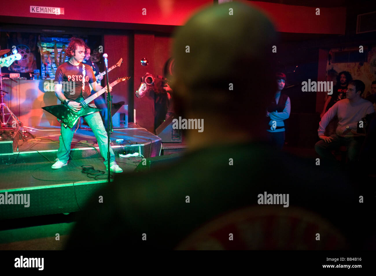 Iraqi metal band performing in Istanbul, Turkey. Stock Photo