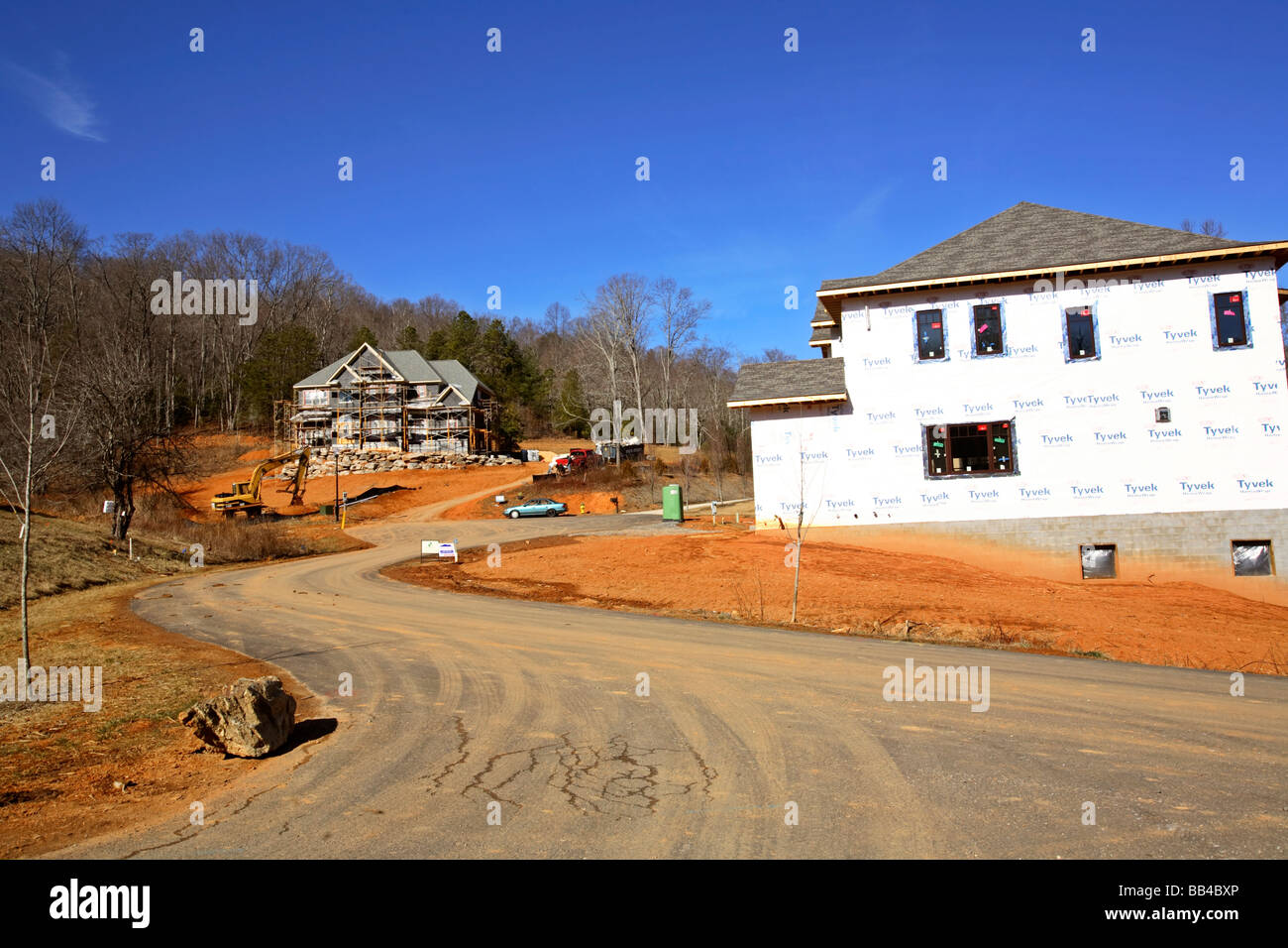 New home construction site in Fairview, a suburb of Asheville, NC Stock Photo Alamy