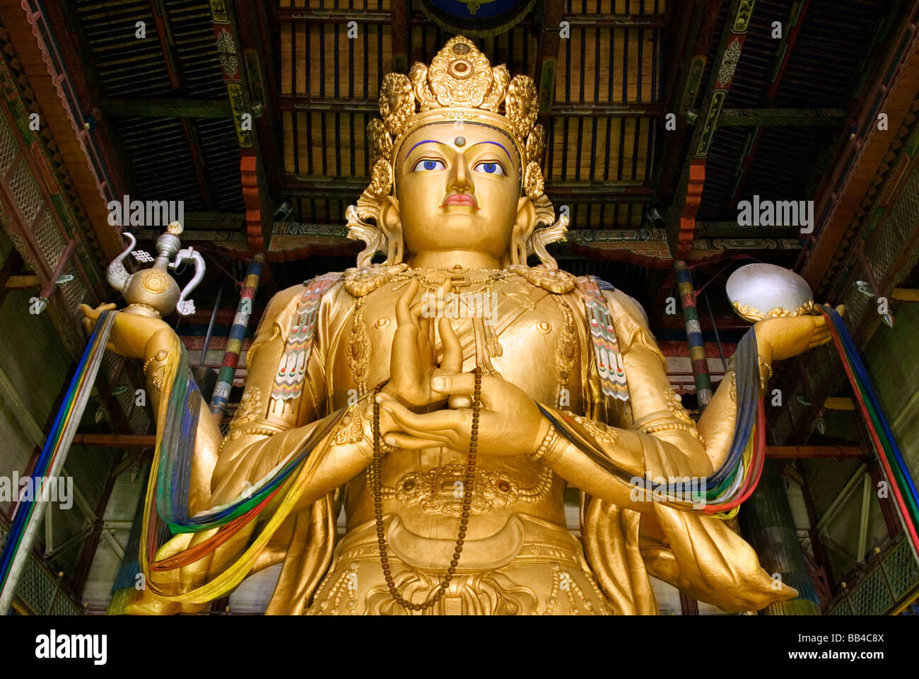 Giant Buddha, Gandan Monastery, Ulaanbaatar, Mongolia Stock Photo Alamy