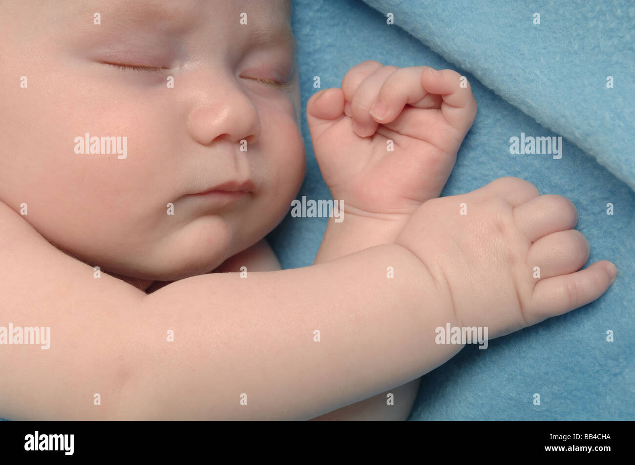 Baby boy sleeping on cot hi-res stock photography and images - Alamy