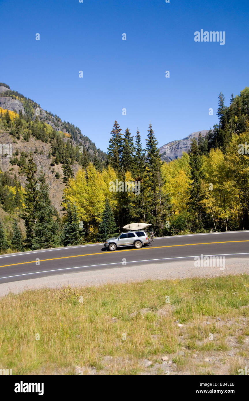 Colorado, US Hwy 550 (aka Million Dollar Highway). San Juan Skyway, Colorado's first scenic byway. Stock Photo