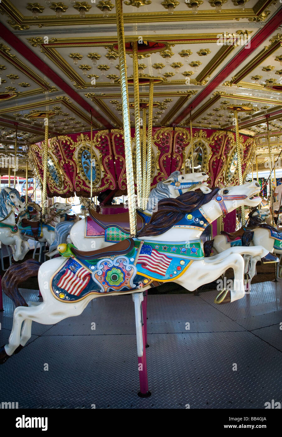 Carousel, Cumberland Fair, Maine, New England Stock Photo Alamy