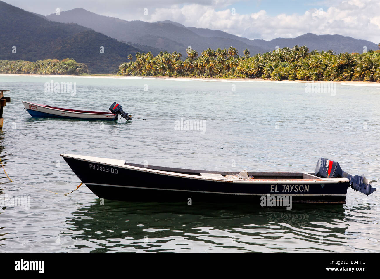 Fishing Boats Moored in Maunabo Bay Puerto Rico Stock Photo Alamy