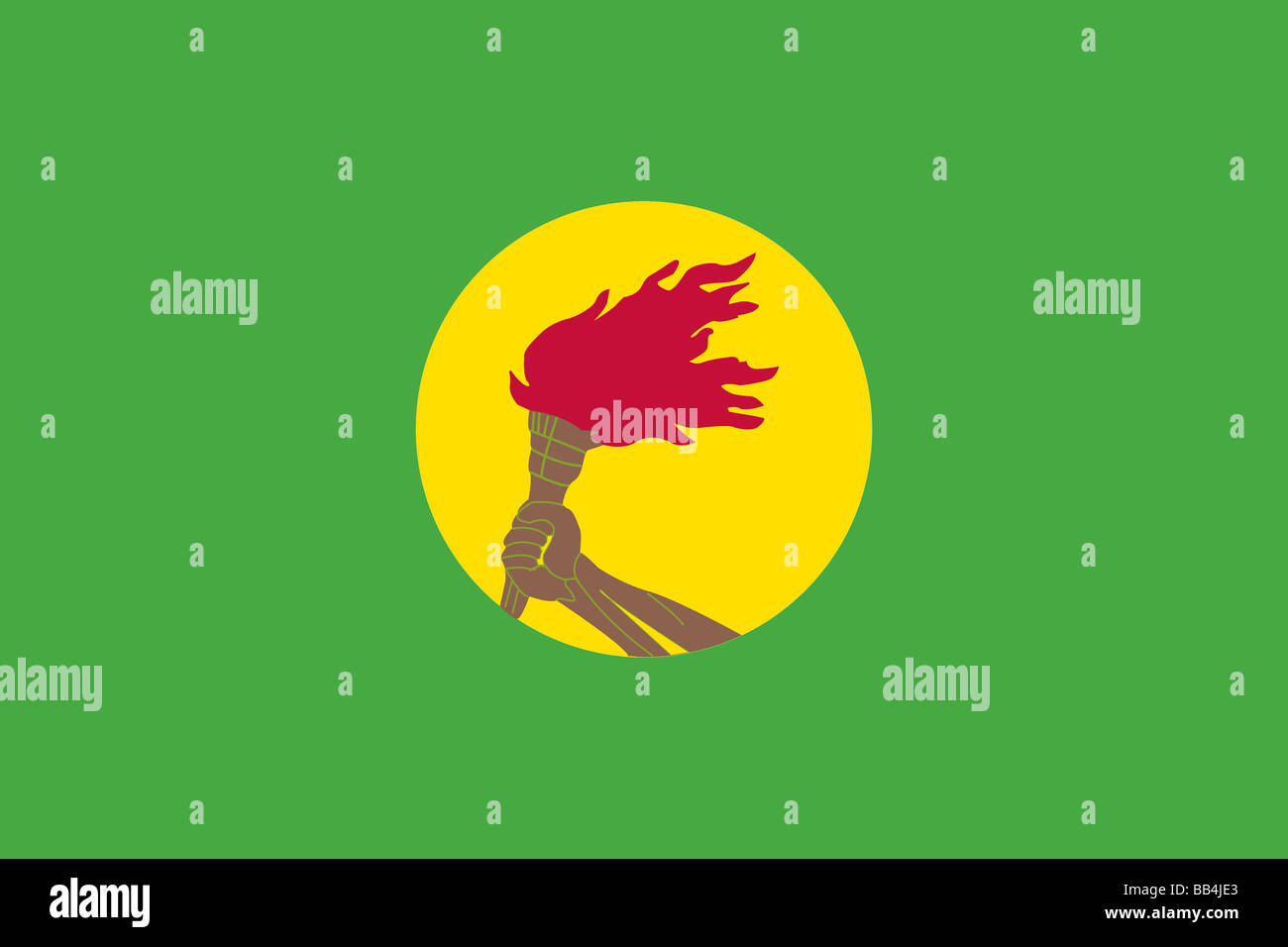 Historical flag of Zaire (the former Democratic Republic of the Congo