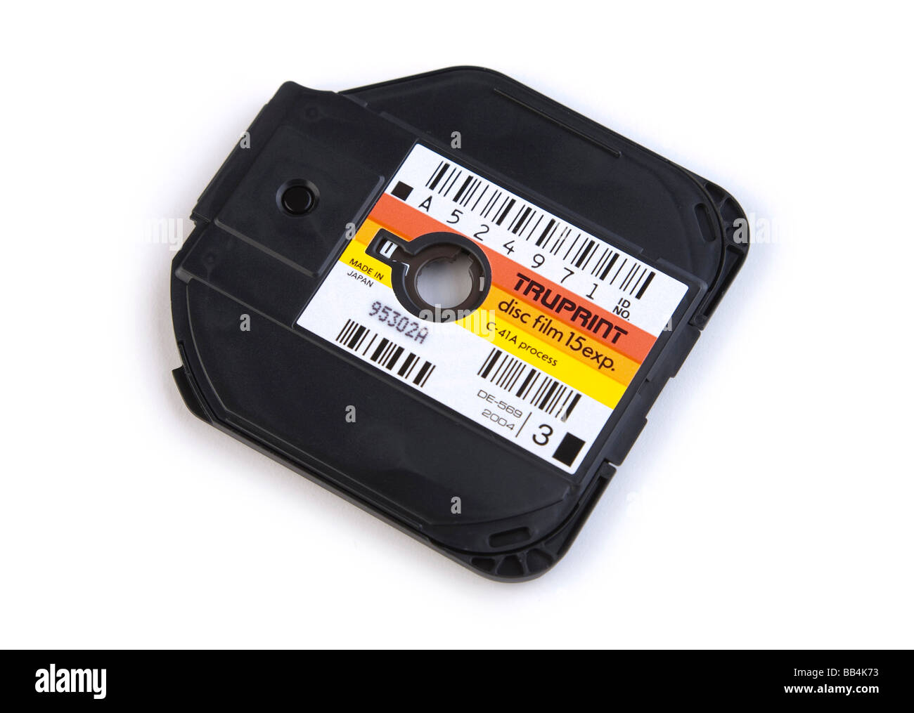 disc camera film cartridge Stock Photo