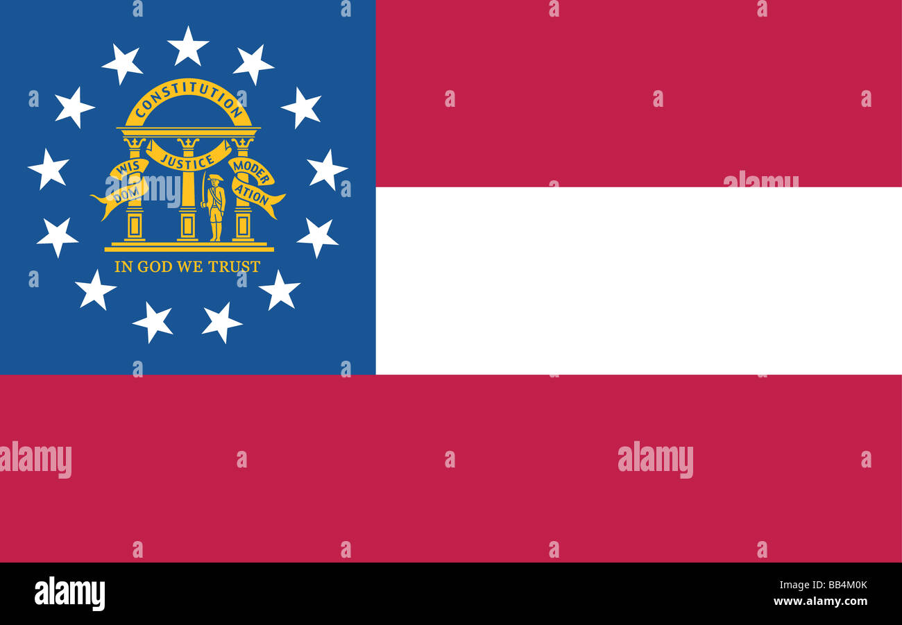 flag of the state of Georgia Stock Photo