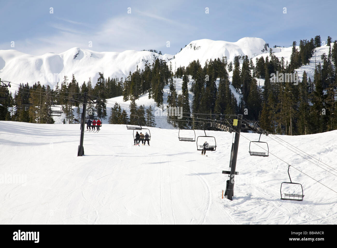 WA, Mount Baker Ski Area, White Salmon Lodge, Chair 7, at White Salmon