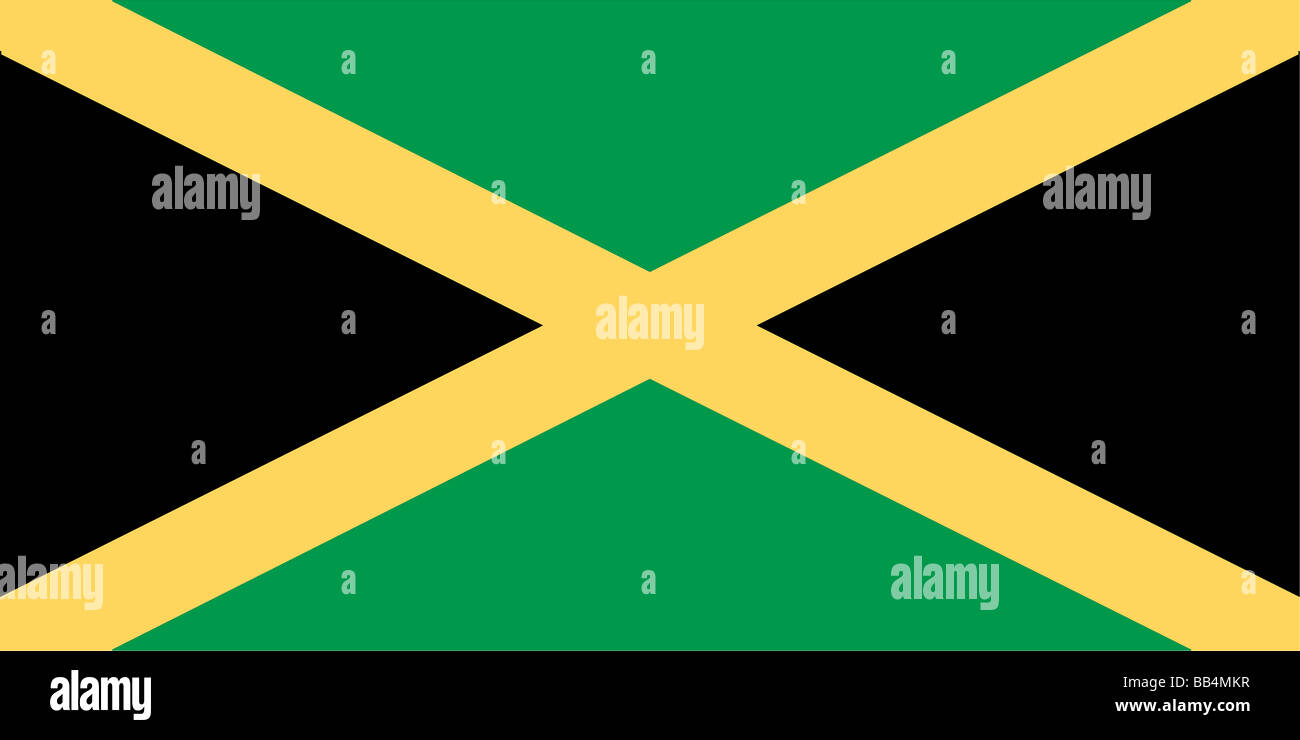 flag of Jamaica Stock Photo