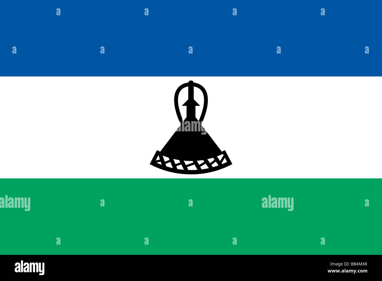 flag of Lesotho Stock Photo