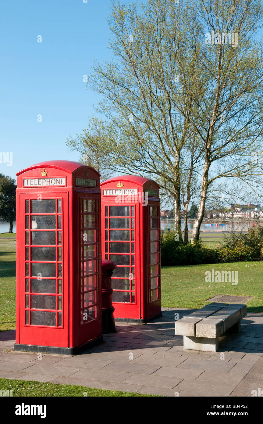 British Red Telephone Boxes Stock Photo