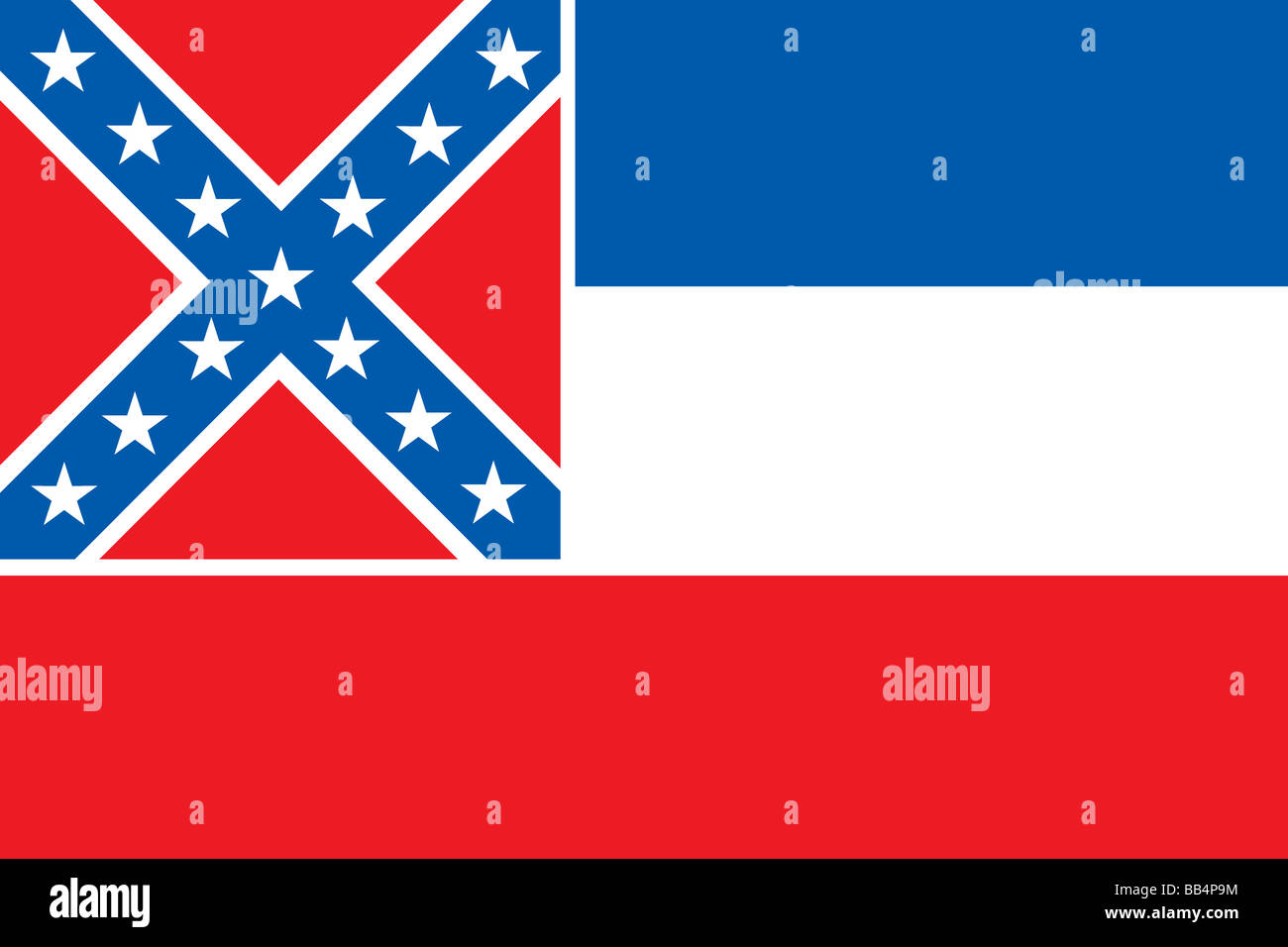 Mississippi state flag Stock Photo