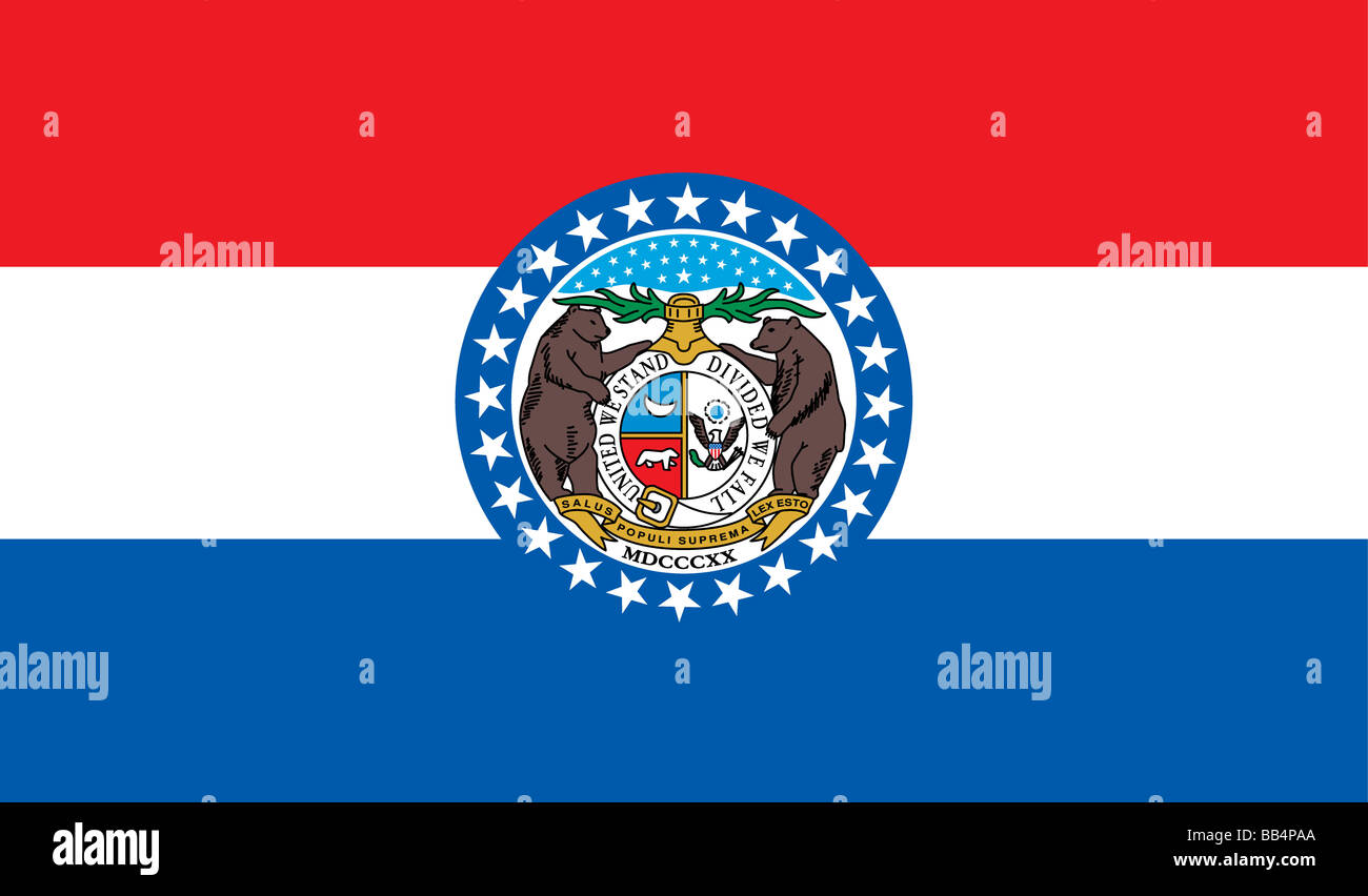 Missouri state flag Stock Photo