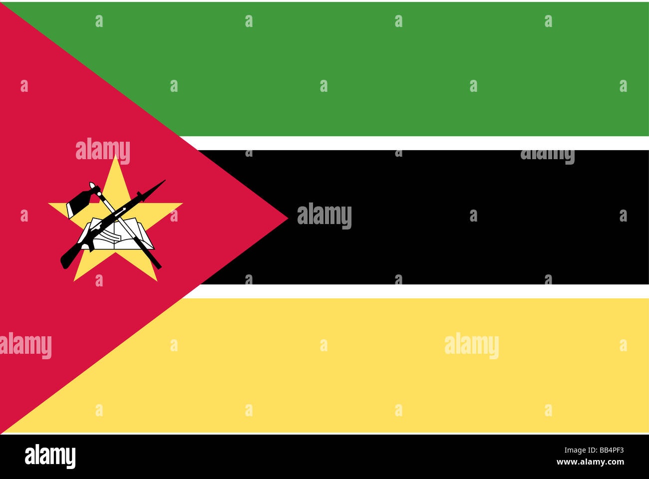 flag of Mozambique Stock Photo