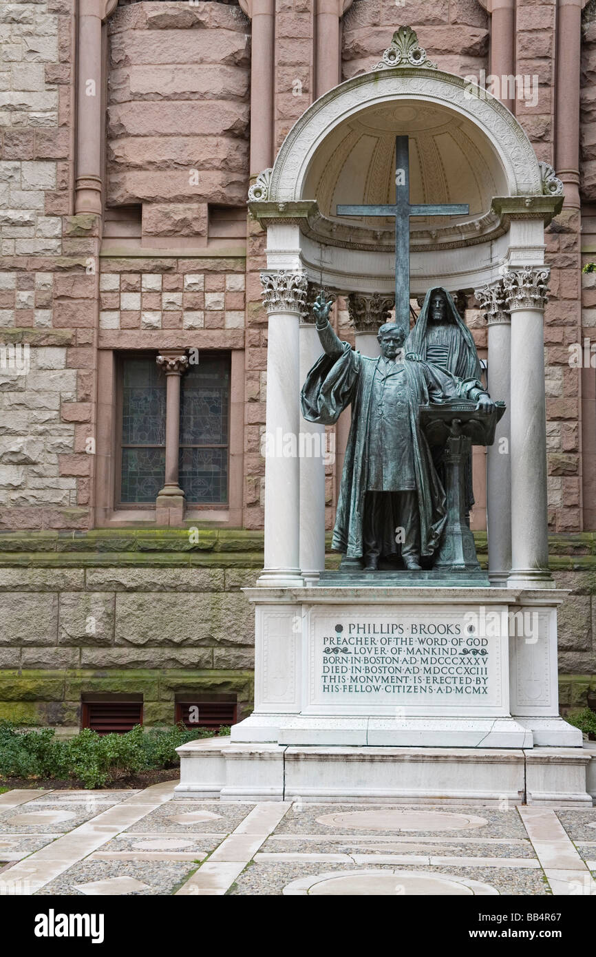Phillips Brooks Statue; Trinity Church, Boston, Massachusetts, USA