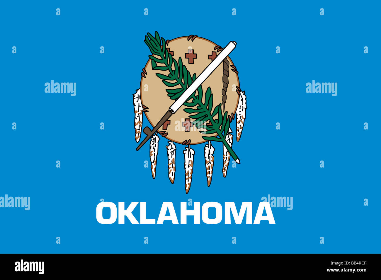 Oklahoma state flag Stock Photo
