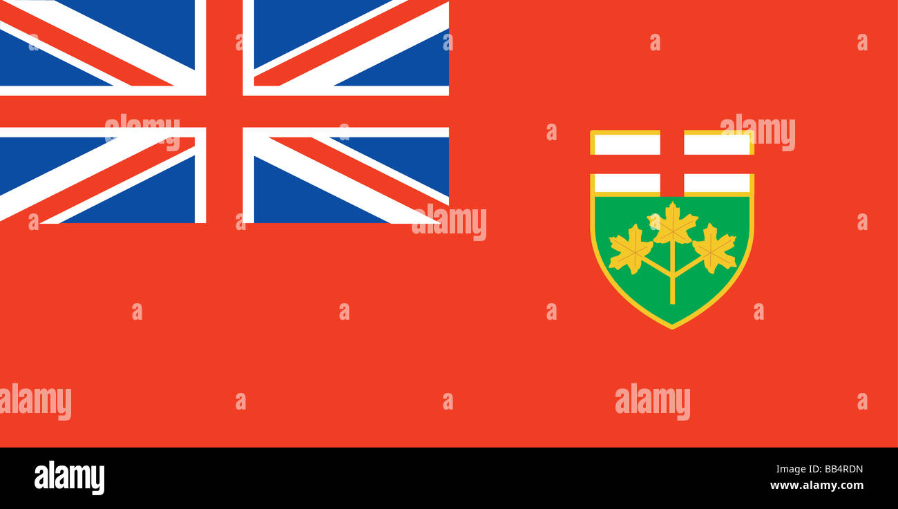 flag of Ontario Stock Photo
