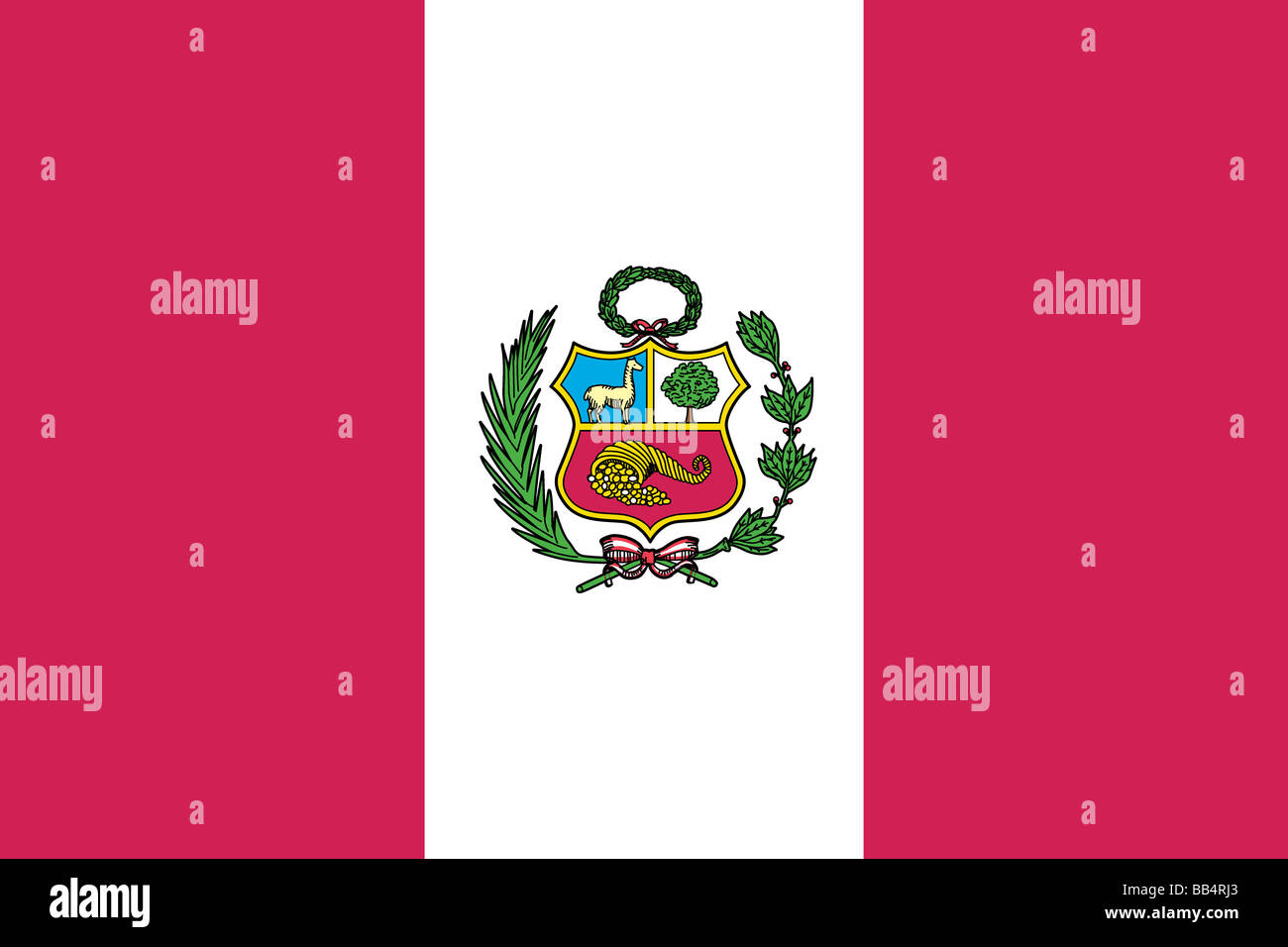 flag of Peru Stock Photo