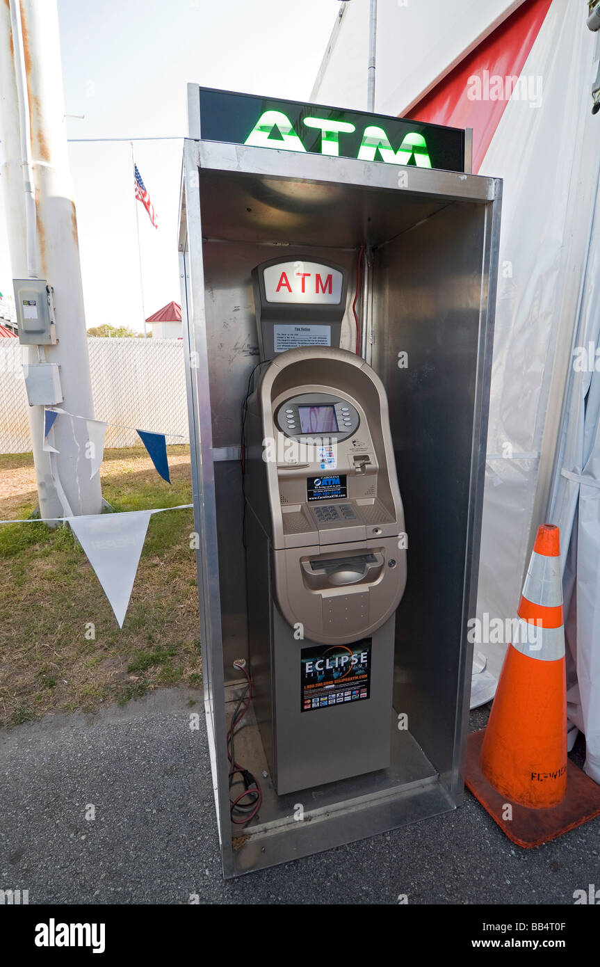 Florida Strawberry Festival Plant City Florida ATM machine on duty at the fair Stock Photo