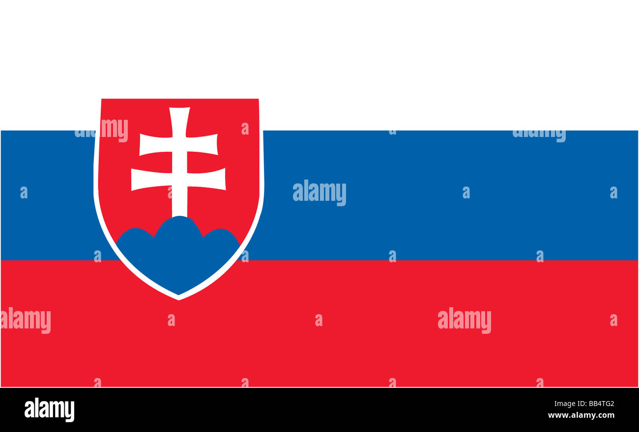 flag of Slovakia Stock Photo