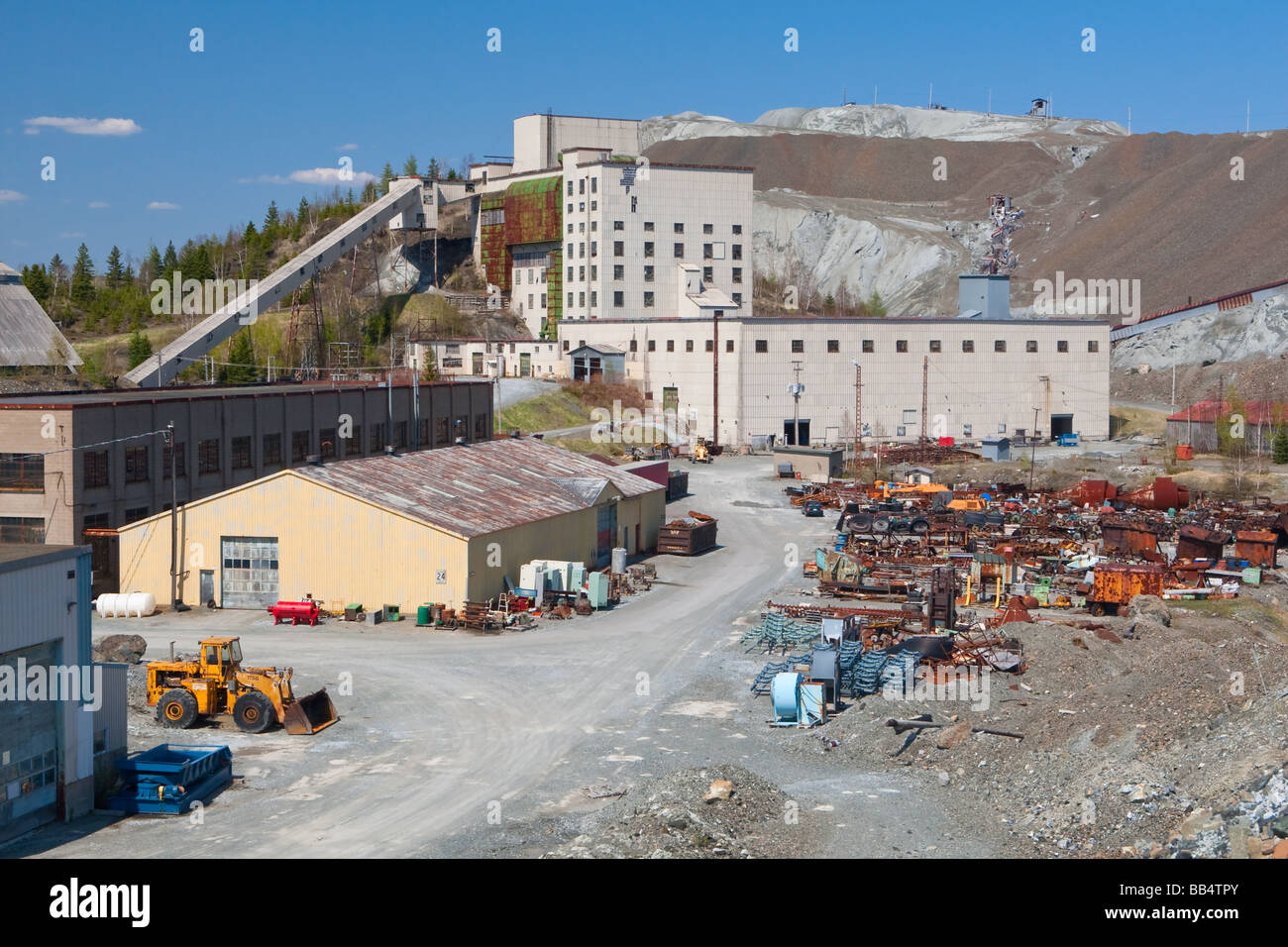 Abandoned asbestos mining site in Thetford Mines (Quebec, Canada) Stock Photo