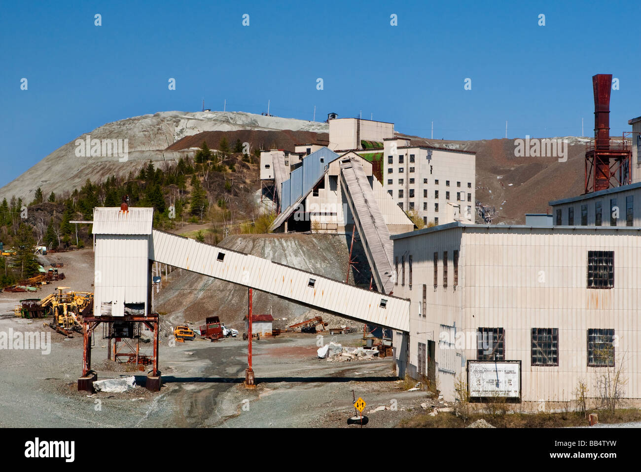 Abandoned asbestos mining site in Thetford Mines (Quebec, Canada Stock
