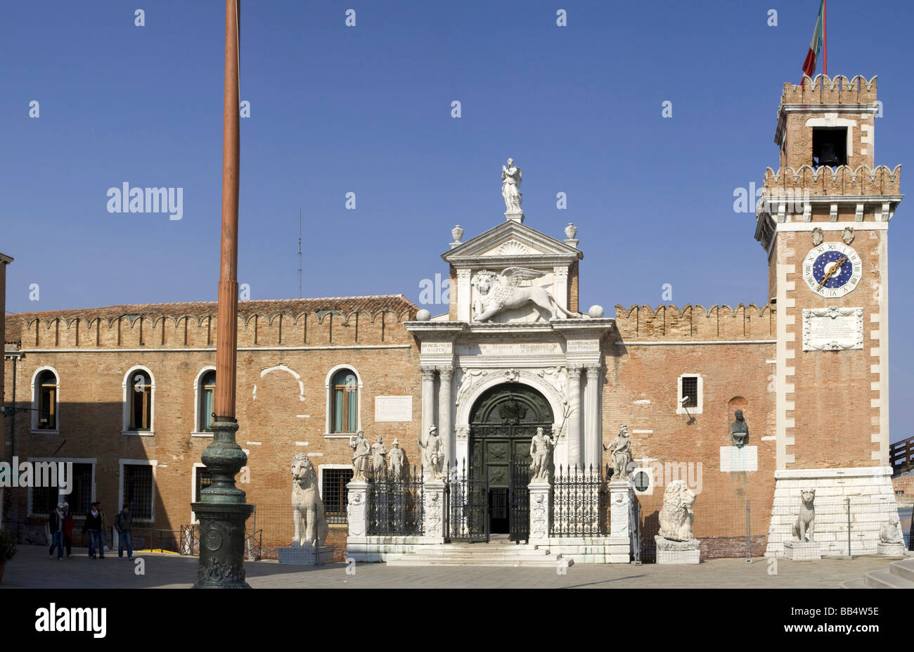 Europe, Italy, Venice. Front view of the Arsenale. Stock Photo