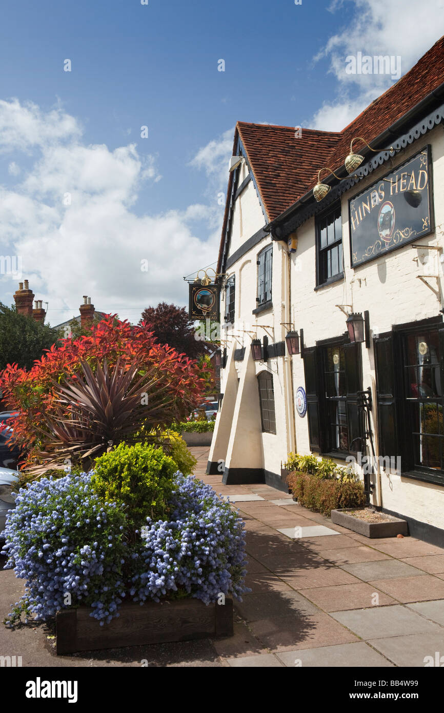 England Berkshire Bray Village High Street Hinds Head gastropub Stock ...