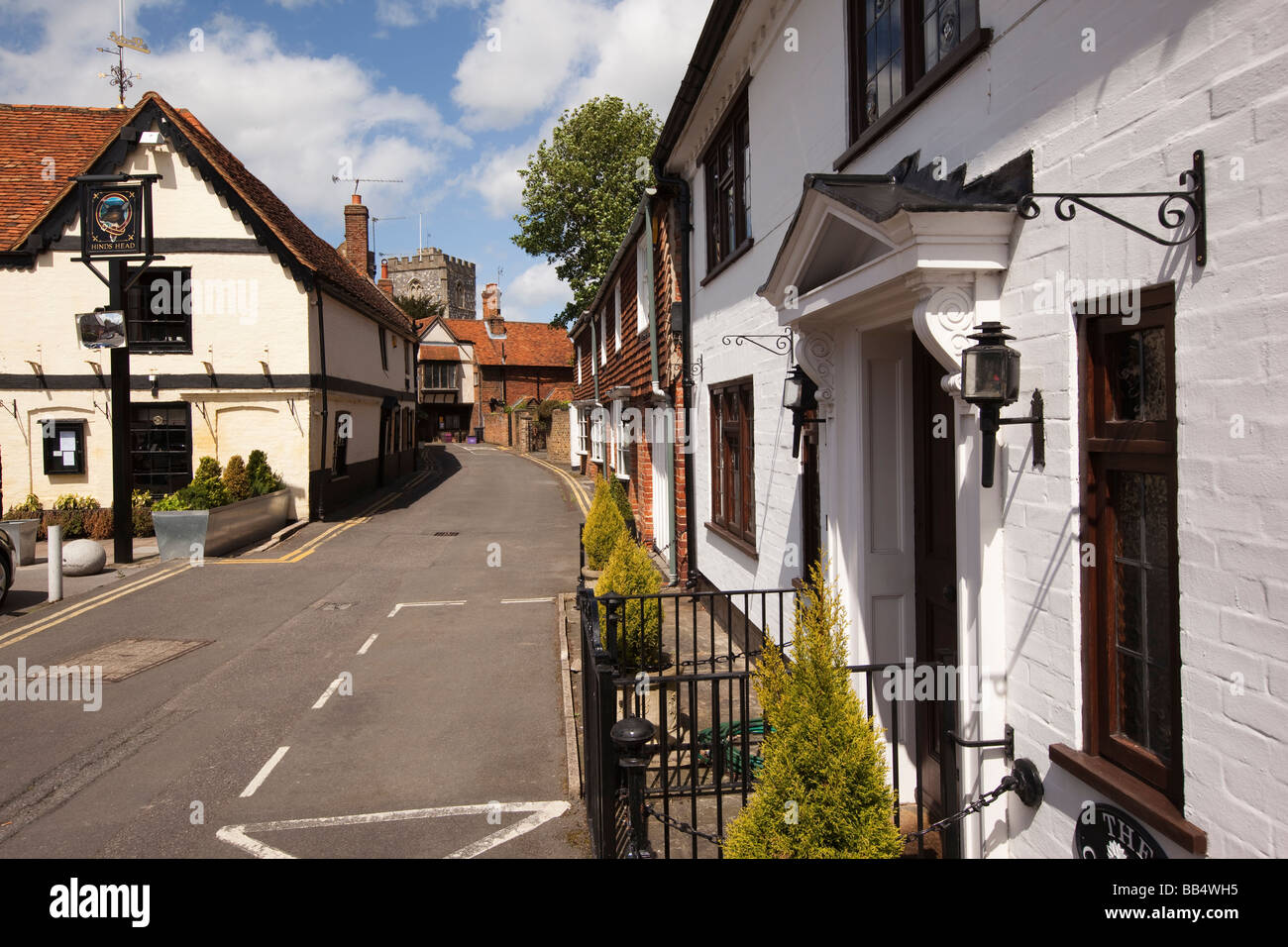 England Berkshire Bray Village Church Lane Stock Photo