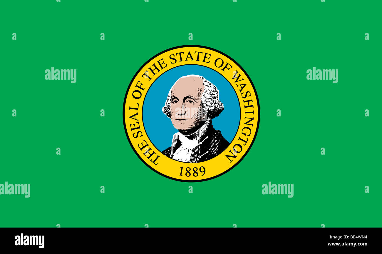 Washington state flag Stock Photo