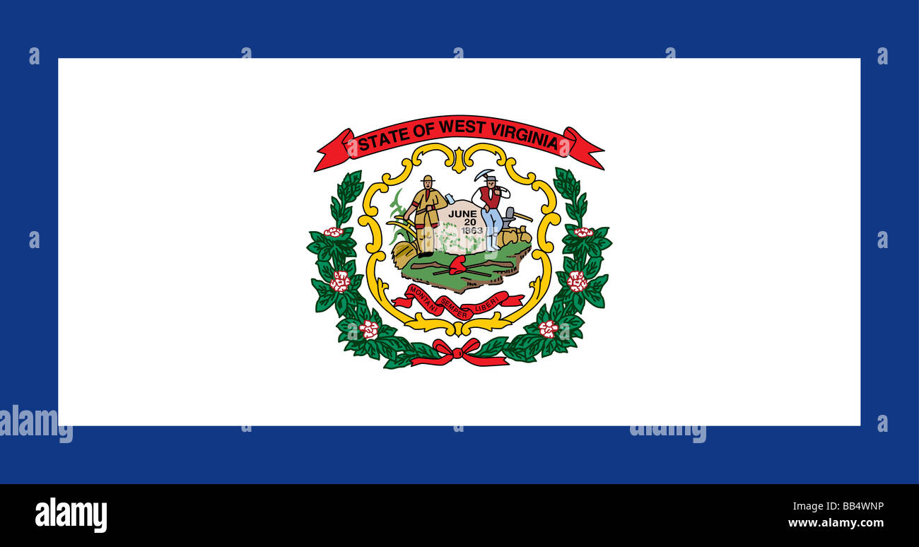 West Virginia state flag Stock Photo