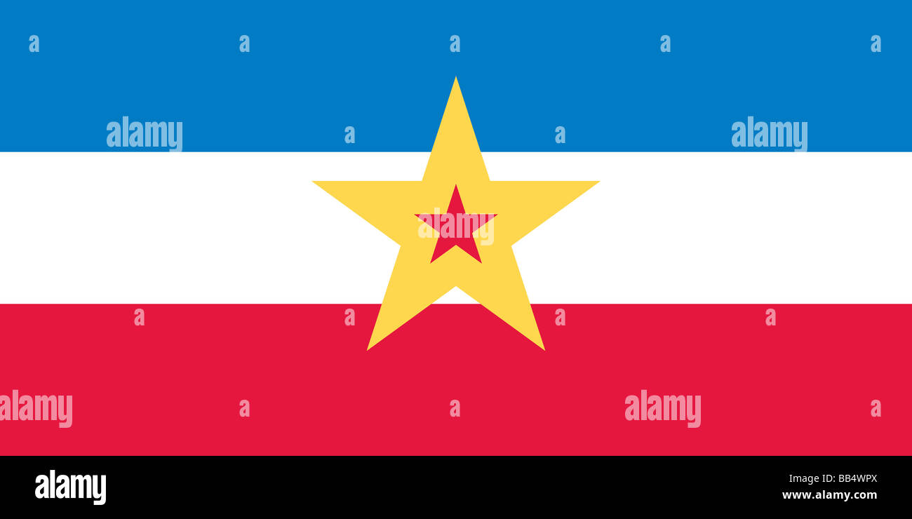 Historical flag of Yugoslavia Stock Photo