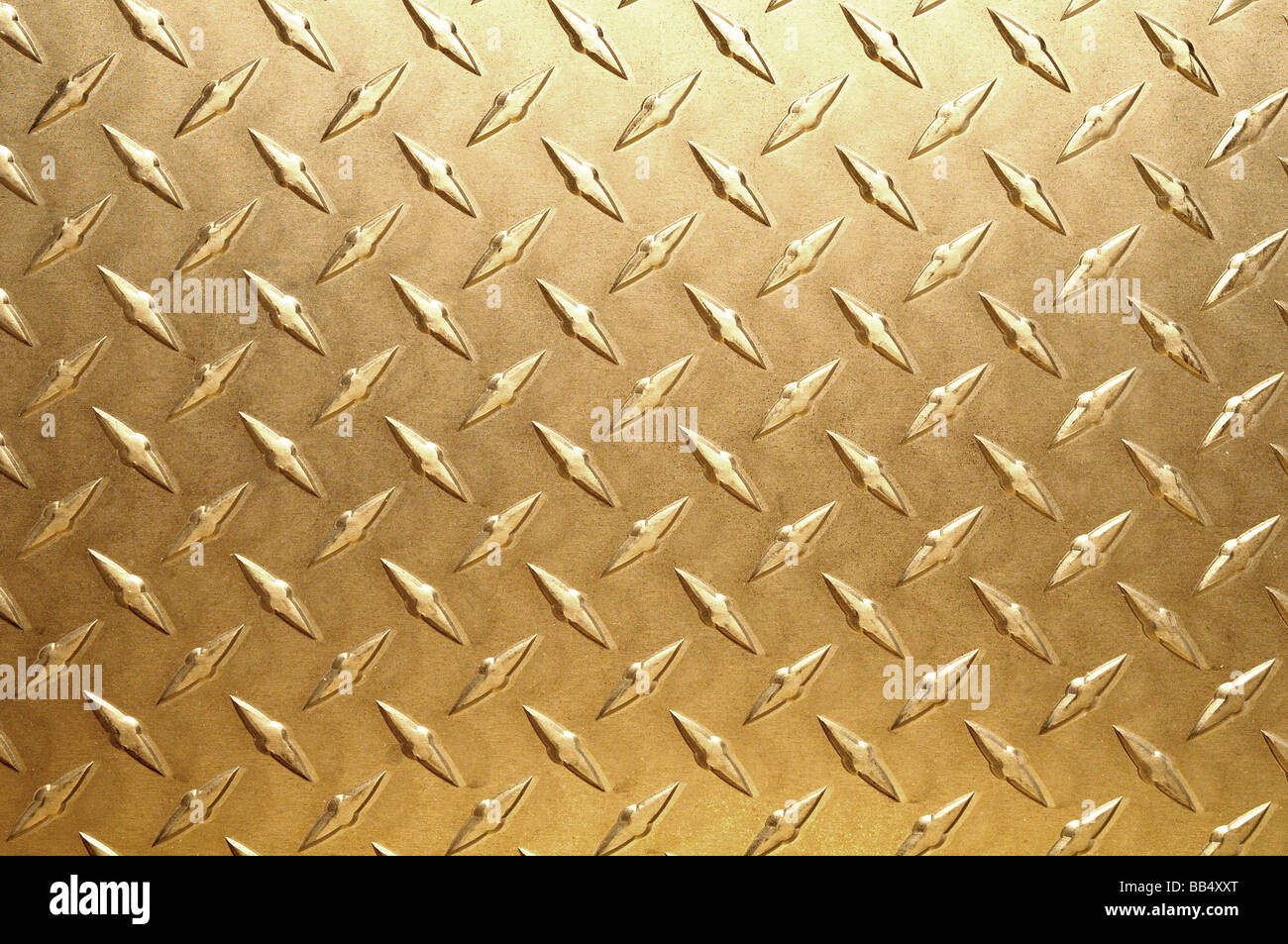 Diamond plate steel background. Commonly used as a tread pattern or covering of bumpers and tool boxes Stock Photo