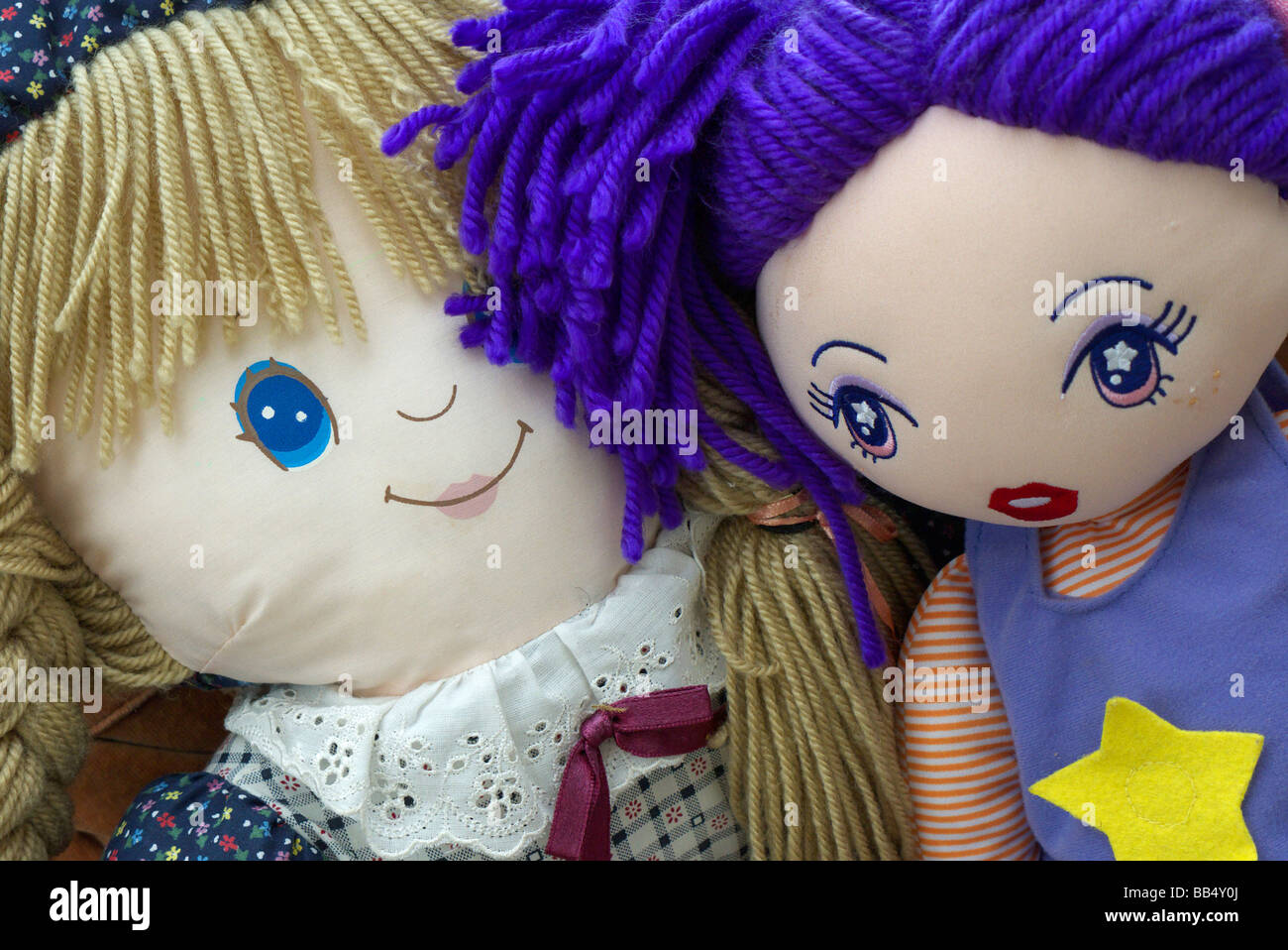 Two modern Rag dolls Looby loo and rag dolly annie Stock Photo - Alamy