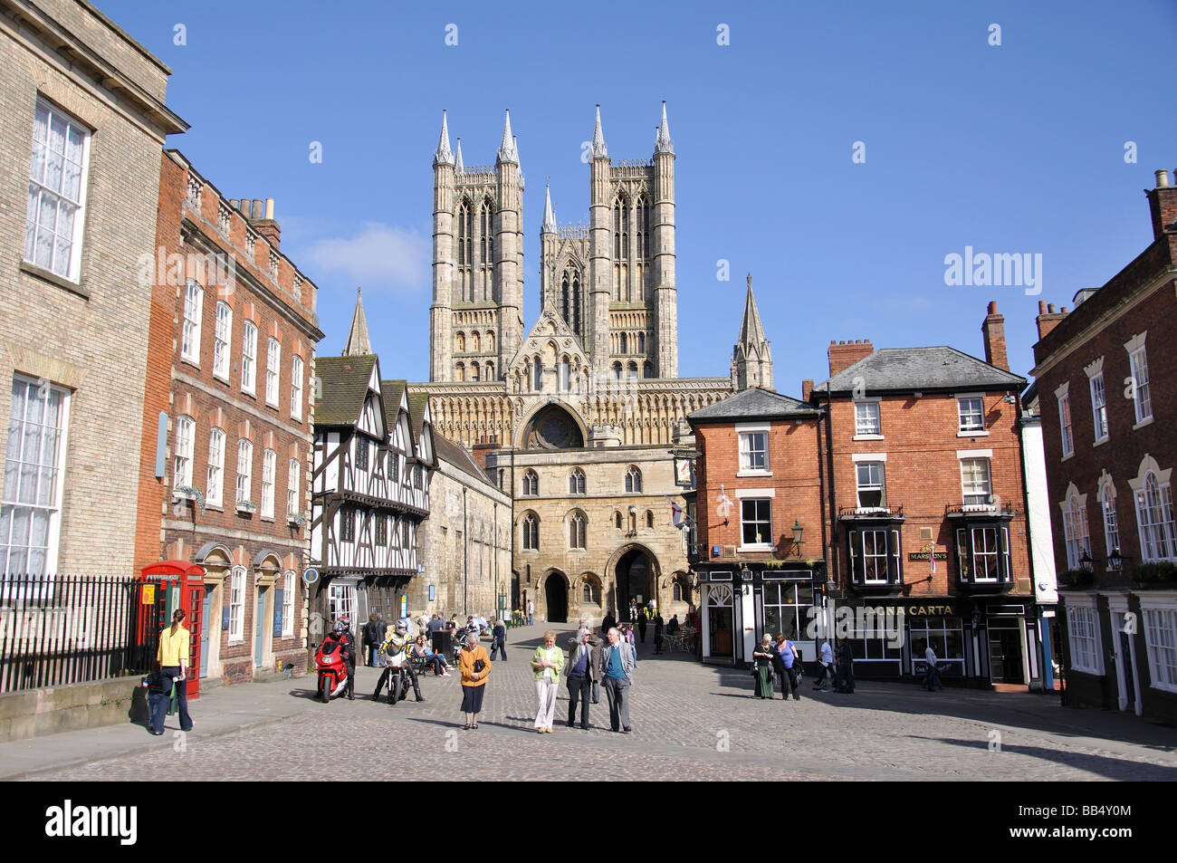 Lincoln Cathedral from Castle Hill Lincoln Lincolnshire England