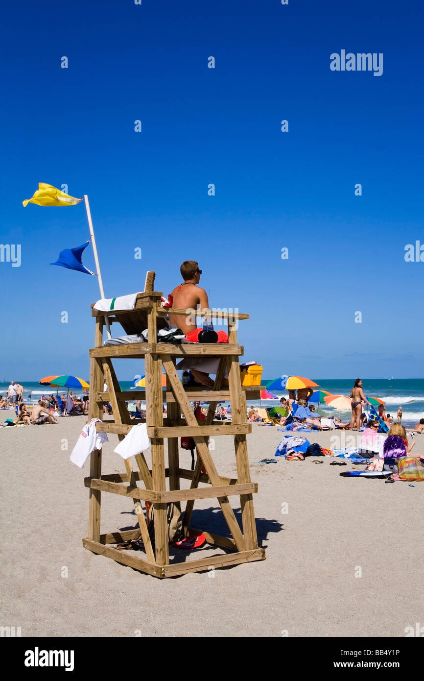 Lifeguard Tower; Cocoa Beach, Florida, USA Stock Photo Alamy
