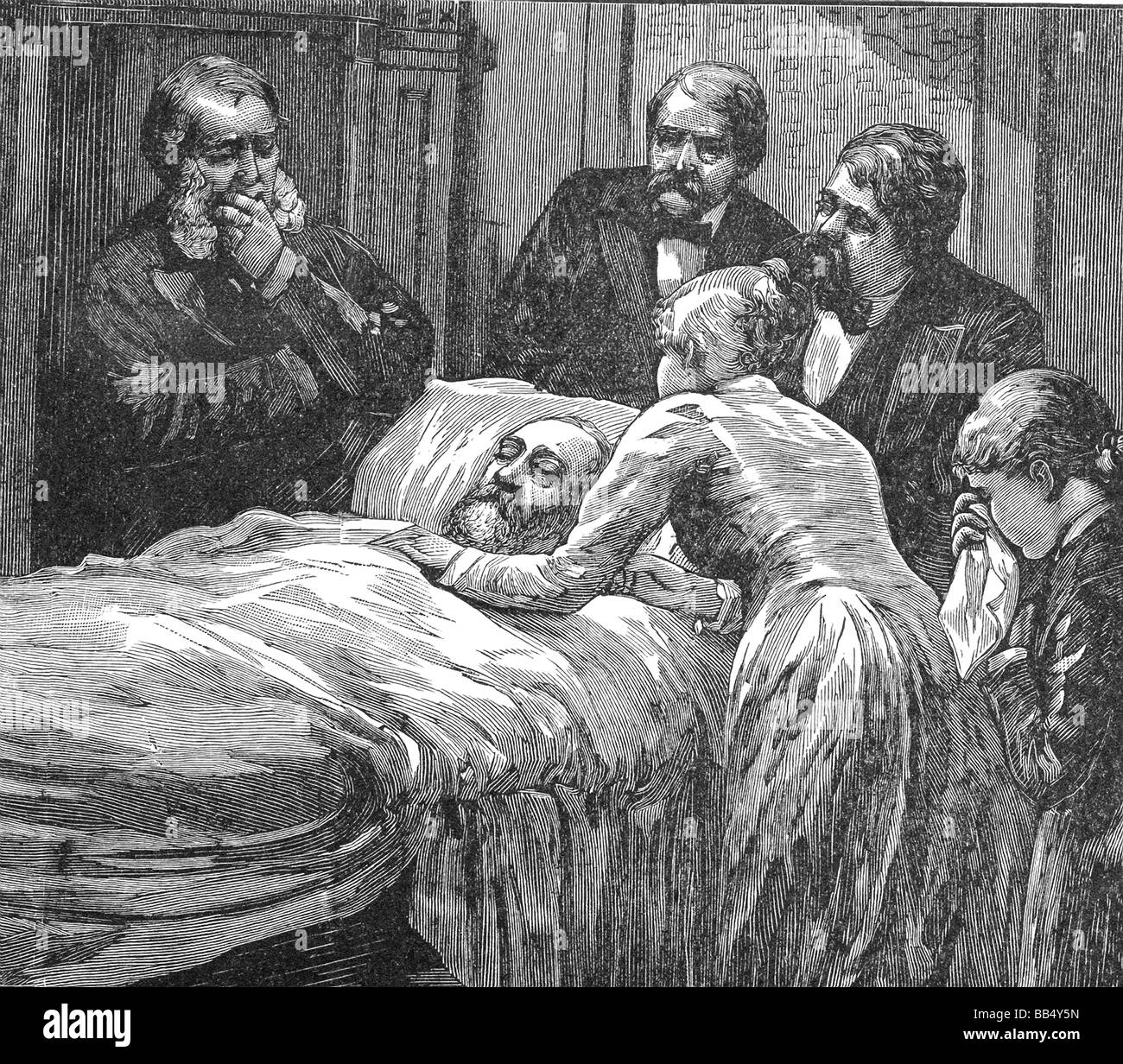 Deathbed Of James A Garfield Stock Photo Alamy