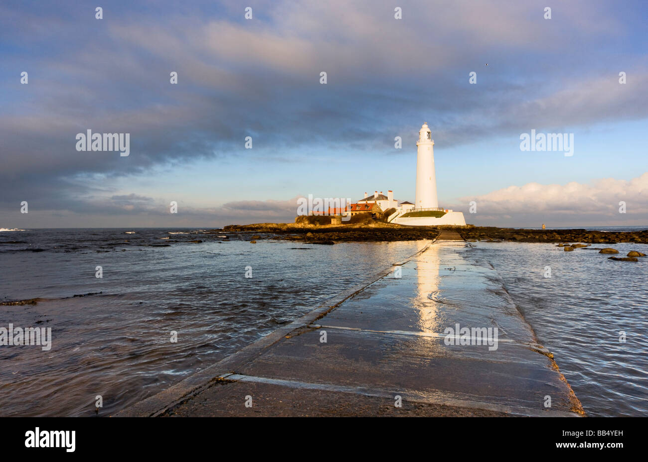 Lighthouse; Whitley Bay, Northumberland, England Stock Photo Alamy