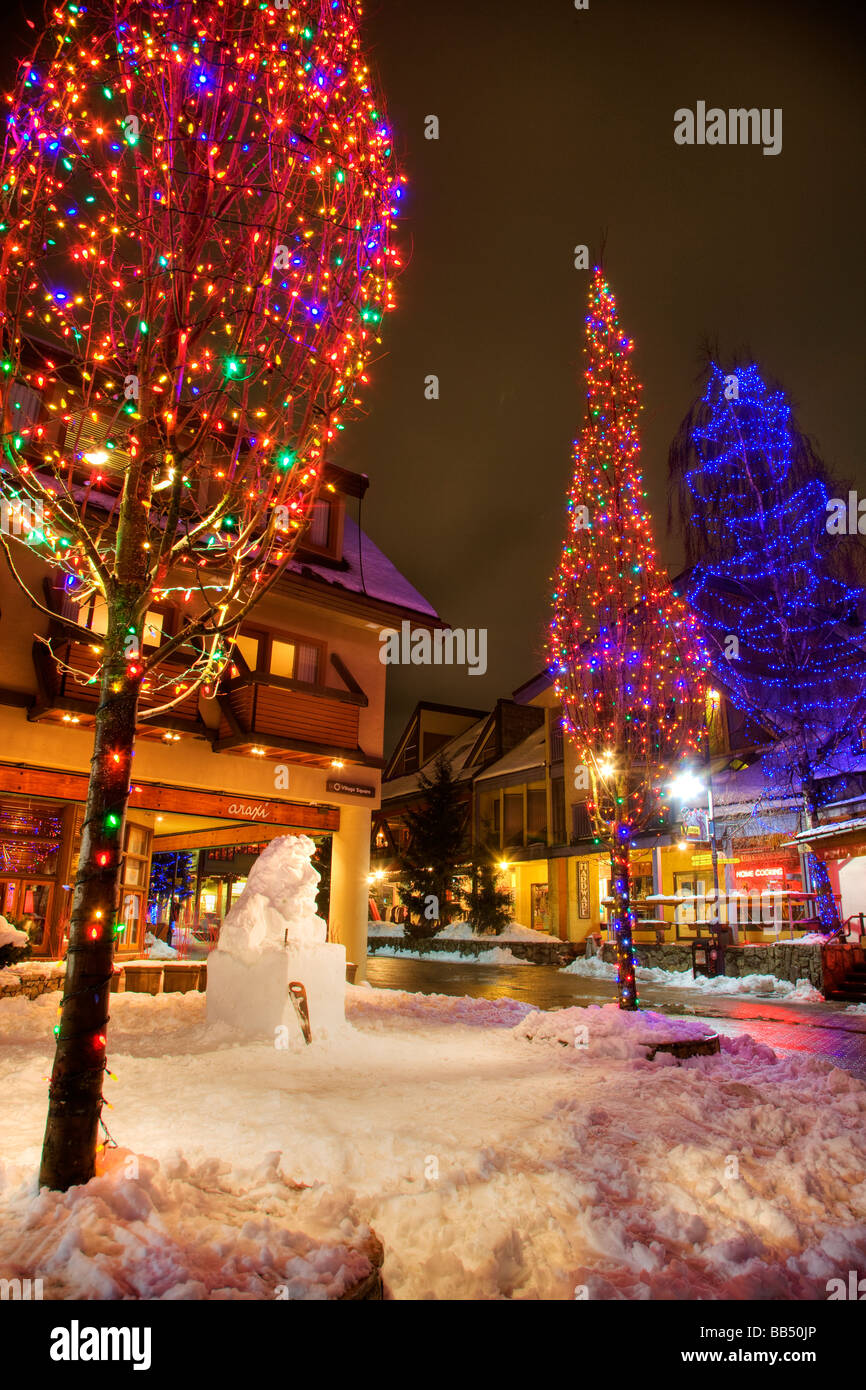 The town of Whistler one of the host venues for the 2010 Vancouver Winter Olympics British Columbia Canada Stock Photo