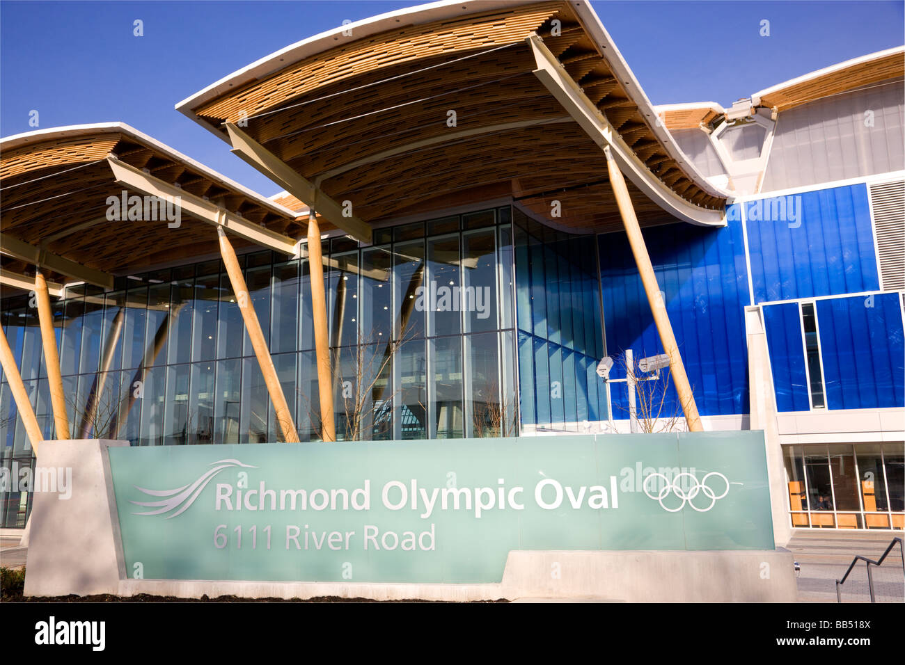 Richmond Olympic Oval speed skating venue for the 2010 Vancouver Winter Olympics British Columbia Canada Stock Photo