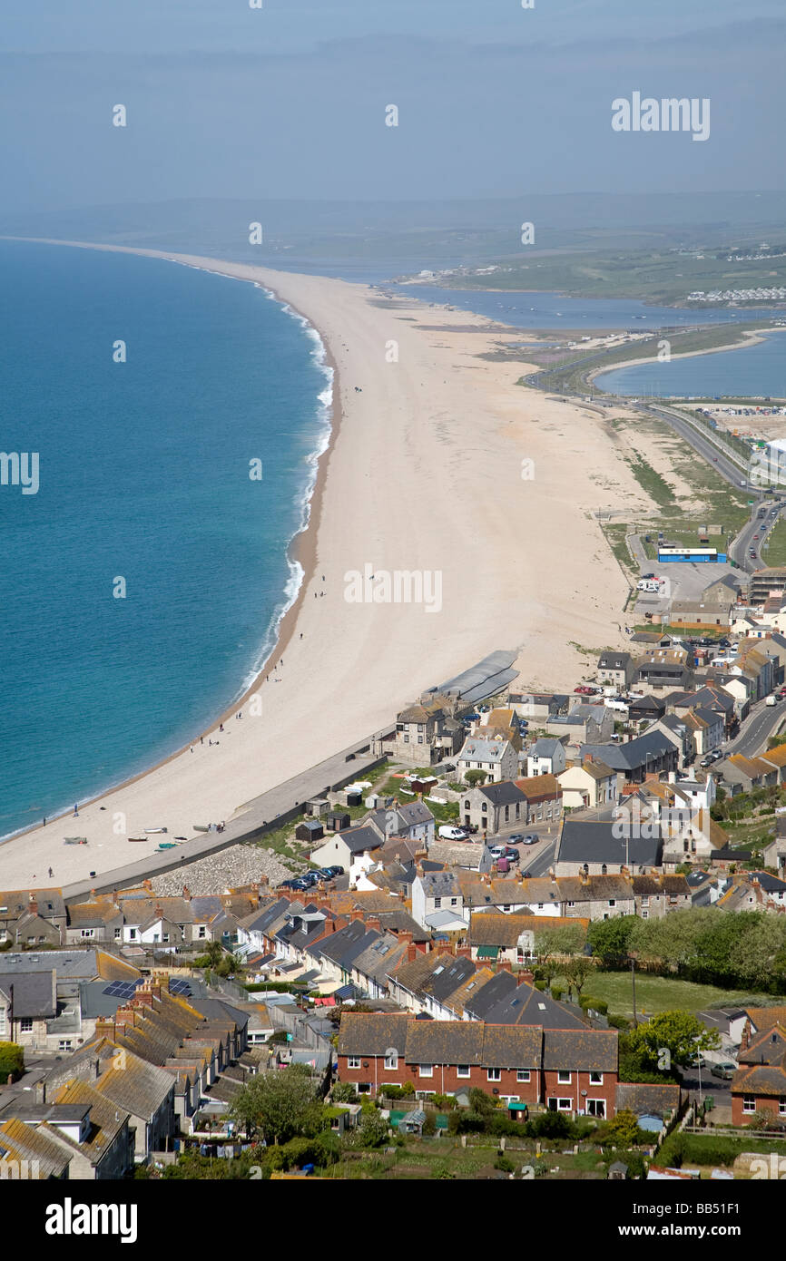 Chesil Beach from Portland Bill, Dorset, England Stock Photo Alamy