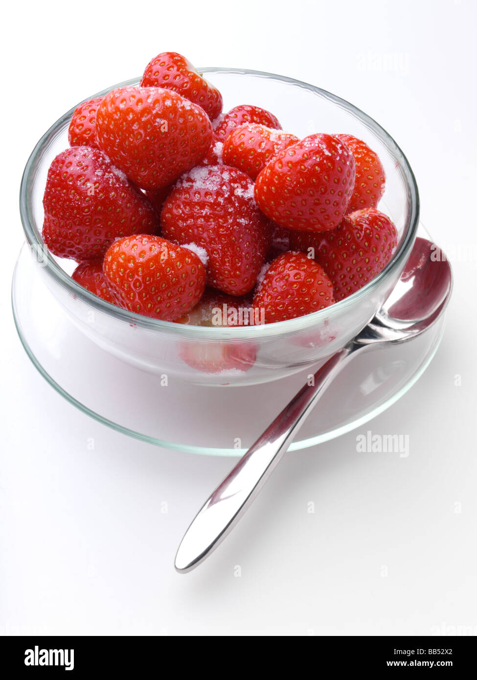 Strawberries and sugar Stock Photo Alamy