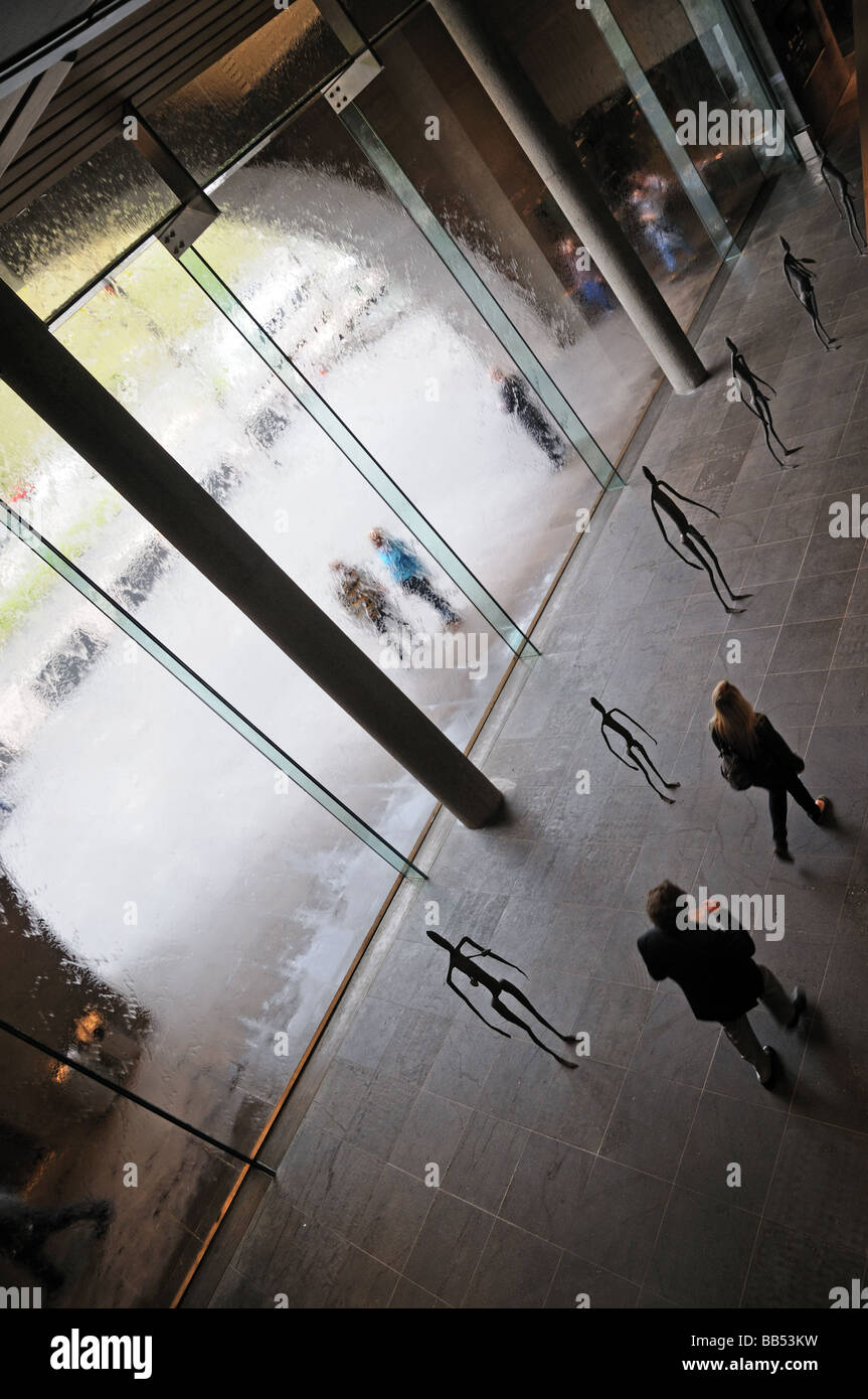 Looking down into entrance lobby of Victoria National Gallery Melbourne Australia Stock Photo