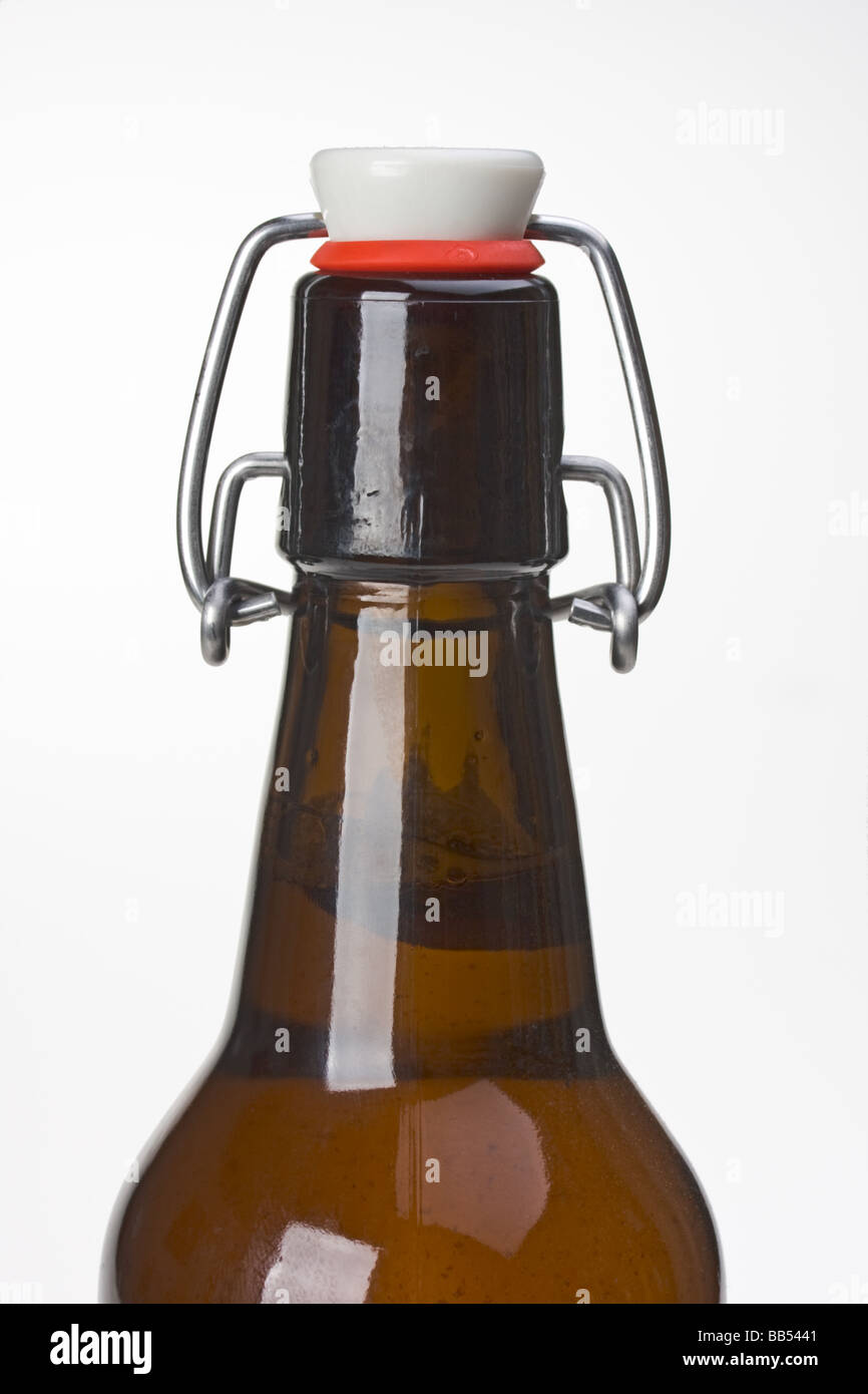 beer bottle with swing top closure Stock Photo